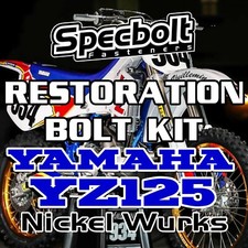Specbolt Restoration Bolt Kit For Yamaha YZ125 Fasteners Nickel Wurks YZ 125 picture