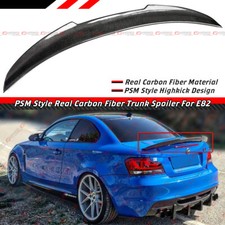 For 2007-13 BMW E82 125i 135i 1M PSM Style Real Carbon Fiber Trunk Spoiler Wing picture