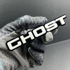 2pcs GHOST Black White Emblem Car Side Fender Grill Trunk Badge Sticker Decal picture