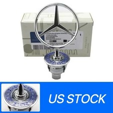 For Mercedes Benz E C S Front Hood Ornament Mounted Standing Star Badge Emblem⭐ picture