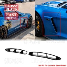 For Chevrolet Corvette C6 GS Z06 06-13 Gloss Black Side Fender Outer Vent Grille picture