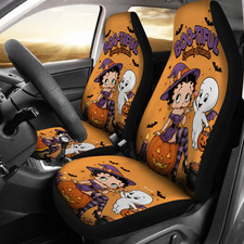Betty Boop & Casper Spooky Hallowee Car Seat Covers Set of 2 Front Seats R29826 picture