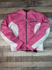 First Gear Motorcycle Jacket Women L Mesh Vented Mesh Pink Armor Pads Included picture