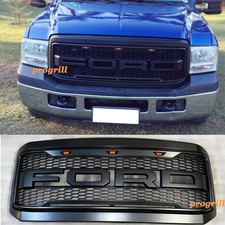 Front Grill For Ford 2005 06 2007 Ford F250 F350 Super Duty Raptor Style +Letter picture