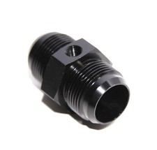 BLACK Male 16AN to Male AN16 Straight Fitting Adapter+1/8