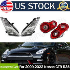 Fits 09-22 Nissan GTR R35 Red LED Tail Lights & LED Headlight Upgrade 2017 Style picture