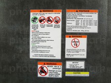 Yamaha Banshee 6pc Warning Decals Stickers Labels Graphics ATV quad YFZ350 picture