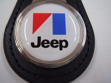 JEEP   OLDER AMC  60'S ? LOGO    KEY CHAIN   LEATHER FOB picture
