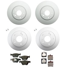 Hella Front & Rear Rotor Low-Met Disc Brake Pad Kit for R170 SLK320 Base 01-04 picture