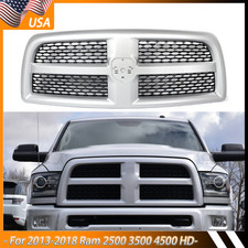 Bright Silver Front Bumper Grille For 2013-18 Dodge Ram 2500 3500 Laramie Grill picture