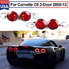 For 05-13 Chevrolet Corvette C6 2DR 4X/Set Factory Red Lens LED Tail Brake Light picture