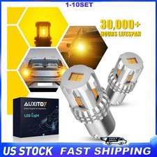 AUXITO 1156 Amber LED Turn Signal Indicator Parking Light Bulbs CANBUS 2-20x picture