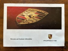 PORSCHE ORIGINAL 911 996 CARRERA WARRANTY CONSUMER INFORMATION 2000 USA picture