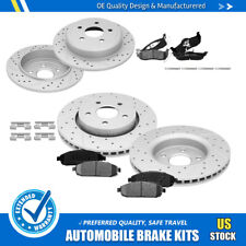 For 2005-2010 Jeep Grand Cherokee Commander Front Rear Brake Rotors Ceramic Pads picture