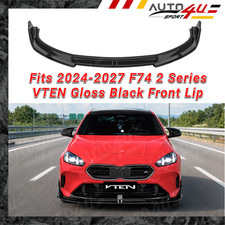 For 2025-2027 BMW 2 Series F74 VTEN Front Bumper Lip Spoiler Gloss Black BodyKit picture