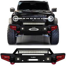 Vijay For 2021-2024 Ford Bronco Texture Front Bumper with LED Lights and D-Rings picture