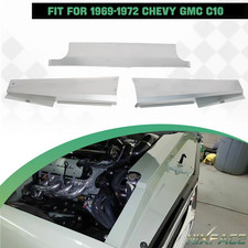 3 Pieces Radiator Filler Panels Kit Smooth Steel for 1969-1972 Chevy GMC C10 NEW picture