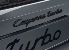 Porsche Cayenne turbo Rear Trunk Emblem in Glossy Black 2011-2023 picture