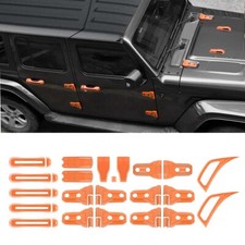 37Pc Orange Door/Hood Hinge Decor Cover Trim Kit For 2018-24 Jeep Wrangler JL JT picture