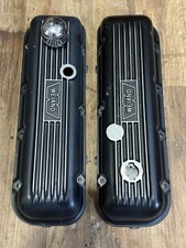 Vintage Weiand Old School BBC Aluminum Finned Valve Covers Big Block  396 427 picture