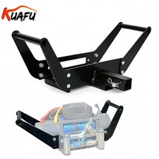 Foldable Winch Mounting Plate Cradle Mount For 2'' Hitch Receiver 4WD SUV Truck picture