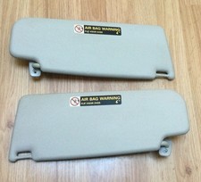 2000-2003 Volkswagen Beetle Driver & Passenger Sun Visor Pair Set Gray picture