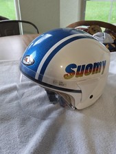 Vintage Suomy Jet Light Stripe Motorcycle Helmet Size Medium Made In Italy Rare picture