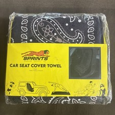Sprints Athletic Running Towel, 62” x 32” Car Seat Cover Paisley Probs w/snaps picture