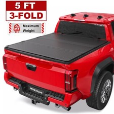 Tri-Fold 5FT Hard Truck Bed Tonneau Cover For 2005-2015 Toyota Tacoma On Top picture