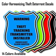GPS TRACKING CAR ALARM WARNING Anti-Theft Sticker Decal fits Challenger picture