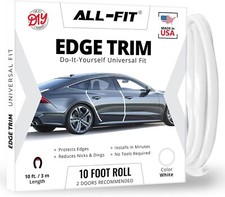 ALL-FIT Car Door Edge Protector Guard from Scratches & Dings U-Shaped (WHITE) picture