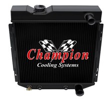 RN Champion 3 Row Black Finish Radiator for 1964 - 1966 Ford Mustang #CC259B-BLK picture