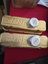  Moroso Gold V6 Aluminum Valve Covers With Breathers Vintage NOS  picture