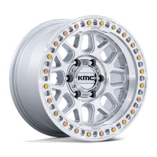 17x9 KMC KM549 GRS Gloss Silver W/ Machined Face Wheel 5x5 (-12mm) picture