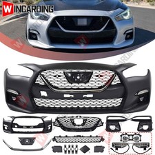 For 2014-2022 Infiniti Q50 Skyline 400R Style Front Bumper Grille Fog Light Kit picture
