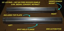 1957,1958 FORD ROCKER PANEL # 181 PR. 2DOOR LEFT RIGHT PAIR, EMS AUTO picture