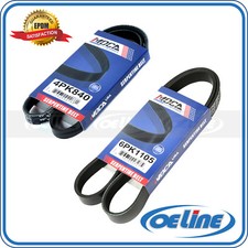 EPDM Fits Nissan Sentra 2000-2006 1.8LAlter​nator-A/C-PS-WP Drive Belt Set 2 pcs picture