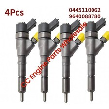 4X 0445110062 9640088780 Injector for Citroën C5 Peugeot 307 Fiat Scudo 2.0 HDi picture