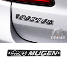 3D MUGEN Car Trunk Fender Lip Emblem Badge Steel Black x2 picture