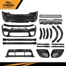 Fit 2015-23 Dodge Charger Hellcat Style Widebody Front Rear Bumper Full Body Kit picture