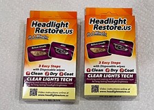 2x Headlight Restoration Kits From Clear Lights Tech,HL Cleaning Wipes,RH1,Dandy picture