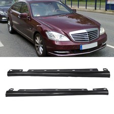 Fit 2007-13 Mercedes Benz S-Class Side Skirt Rocker Panel Molding picture