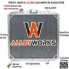 3 Row Aluminum Radiator Fit 1992-2006 AM General Hummer H1 5.7L/6.2L/6.5L V8 picture