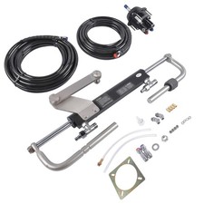 90HP Hydraulic Steering System for Outboard Boat 24ft Hose & Helm Cylinder Kit picture