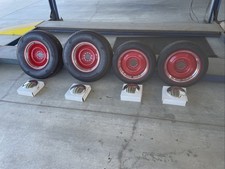 A set of four wheels and tires hot rod steel smoothie wheels 15