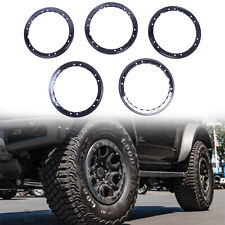 5PCS Bead Lock Wheel Trim Rings Kit Fit for 2021-2024 Ford Bronco Sasquatch  picture