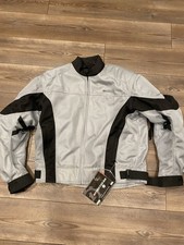 First Gear Hypertex Mesh Padded Motorcycle Jacket XL Grey/Black - New picture