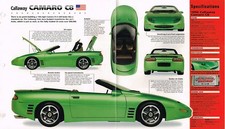 Chevy CALLAWAY CAMARO C8 / C-8 SPEC SHEET/Brochure:1994,1995,1996 picture