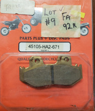 Honda FA92R Brake Pads CR125R 250R XL350 XL600 1984-86 NOS picture