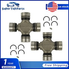 2x Premium Driveshaft Universal Joints Front Rear Moog 534G Greaseable UJT534G picture